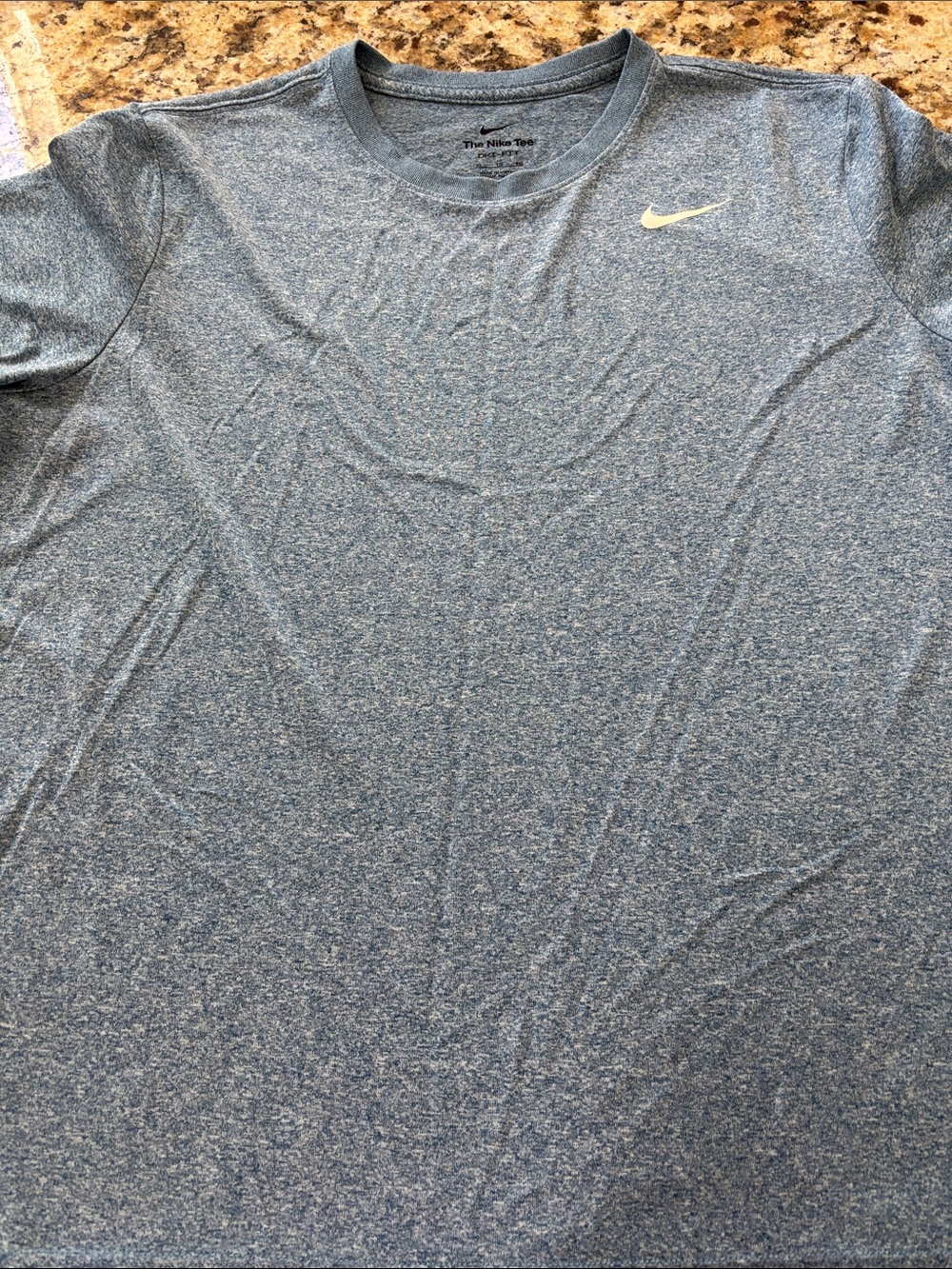 Nike Heathered Gray-Blue Short Sleeve Tech Tee